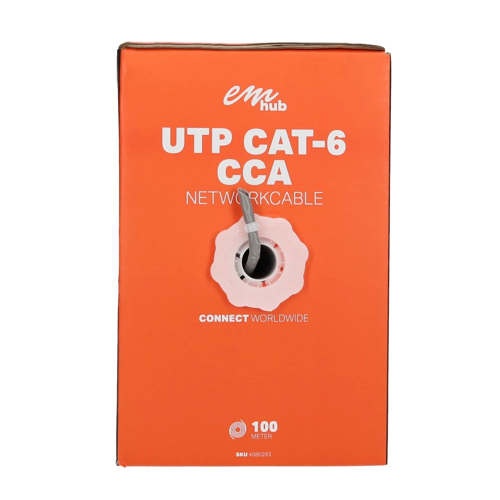 Miniatuur van EMhub UTP CAT6 CCA kabel rol 100 meter