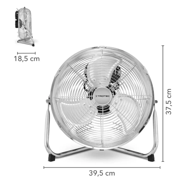 Miniatuur van Trotec vloerventilator 3-standen ø30cm 37W - chroom (TRO014301)