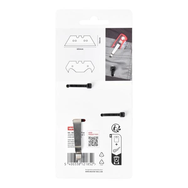 Miniatuur van Kreator klapmes met opvouwbare hd lock-back incl. 5 reserve messen (KRTH00201)