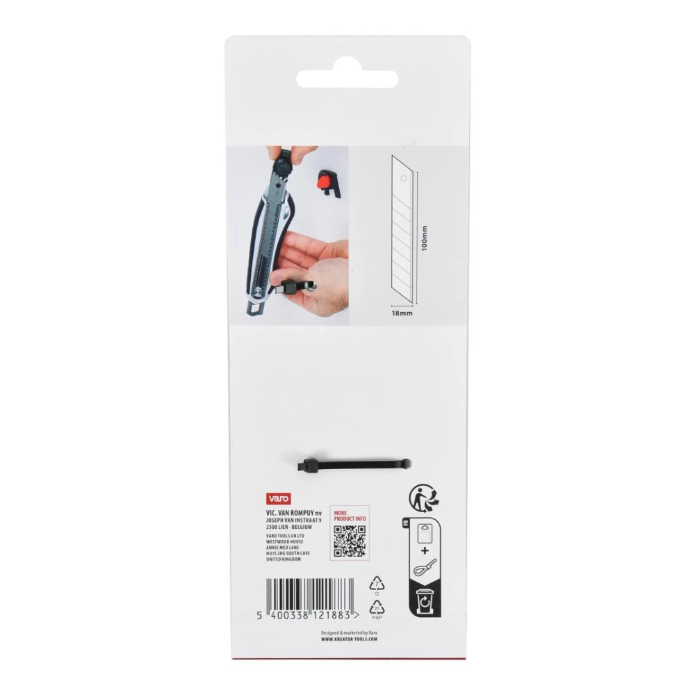 Miniatuur van Kreator afbreekmes aluminium 18mm automatisch terugtrekken (KRTH00204)