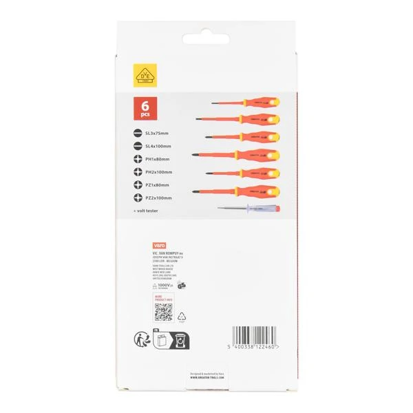 Miniatuur van Kreator schroevendraaierset VDE 1000V SL/PH/PZ 6-delig (KRTH20101)