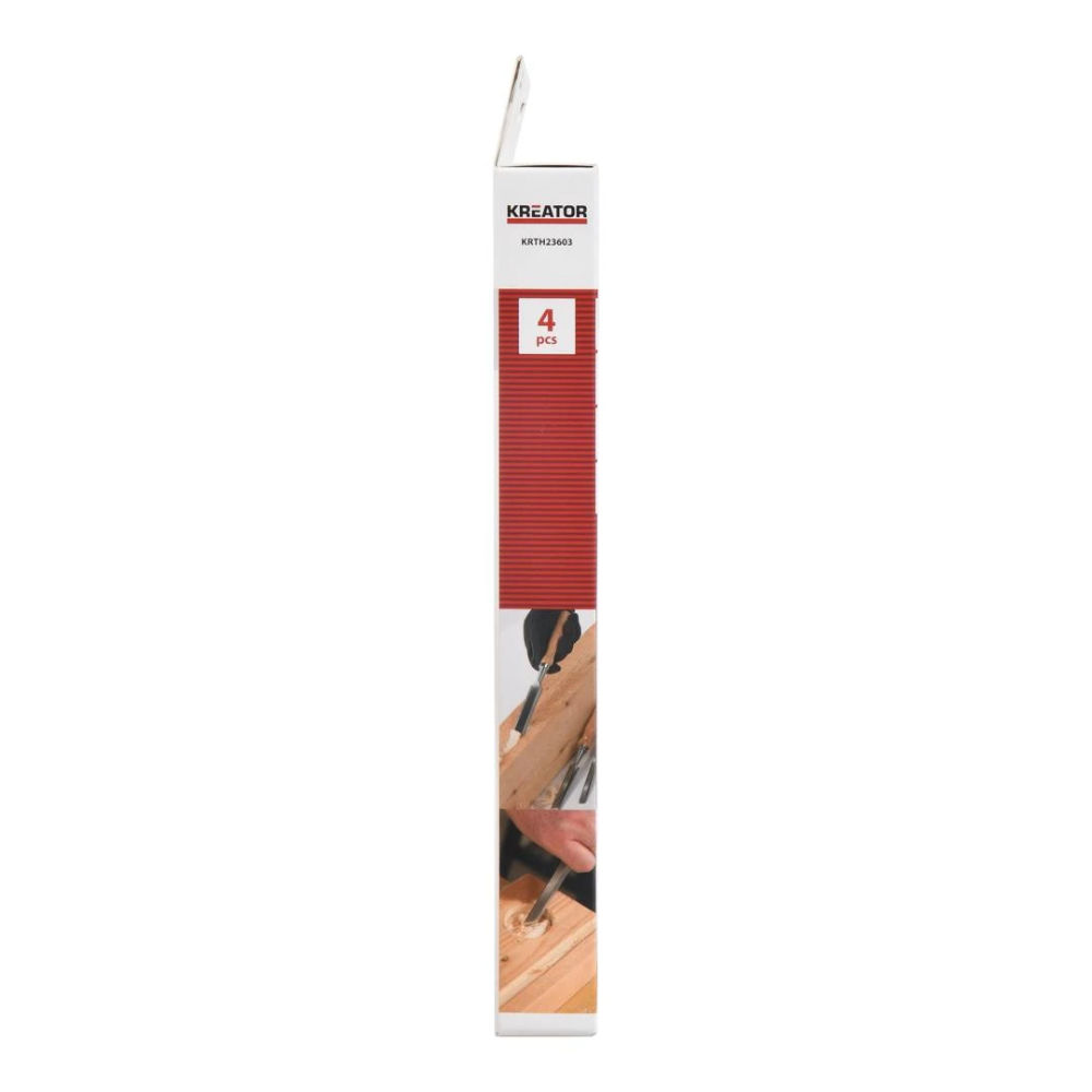 Miniatuur van Kreator steekbeitel houtbeitelset met houten handvat 6-24mm 250mm 4-delig (KRTH23603)