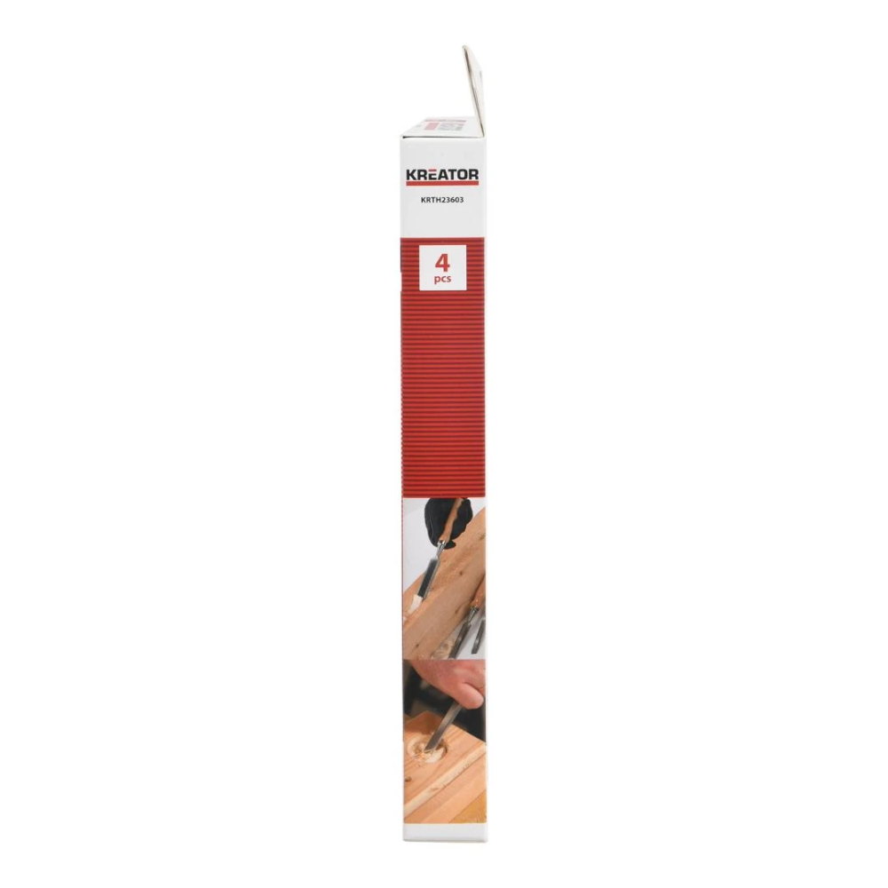Miniatuur van Kreator steekbeitel houtbeitelset met houten handvat 6-24mm 250mm 4-delig (KRTH23603)
