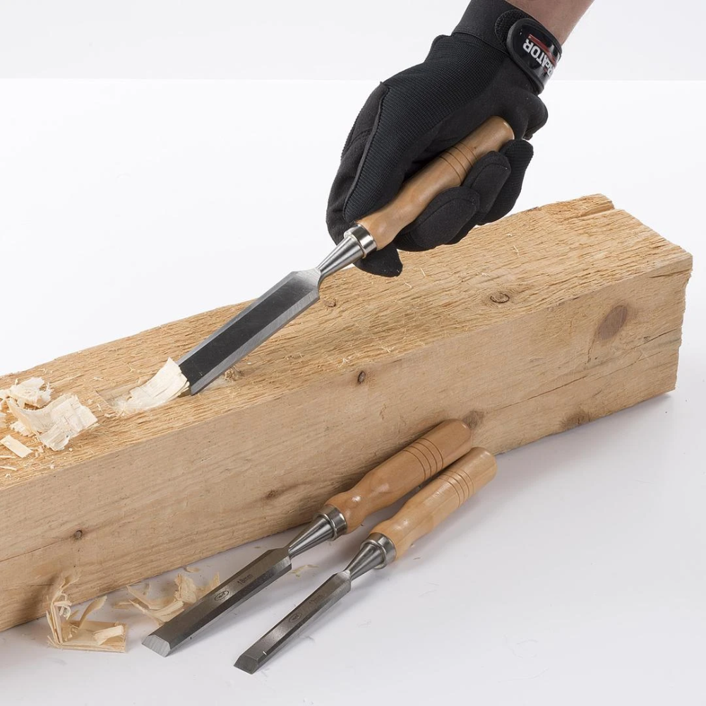 Miniatuur van Kreator steekbeitel houtbeitelset met houten handvat 6-24mm 250mm 4-delig (KRTH23603)