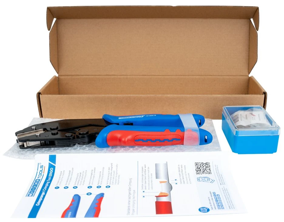 Miniatuur van Weicon krimptang ERGO 3-in-1 voor MC4 geisoleerde adereindschoen en kabelschoenen (51000600)