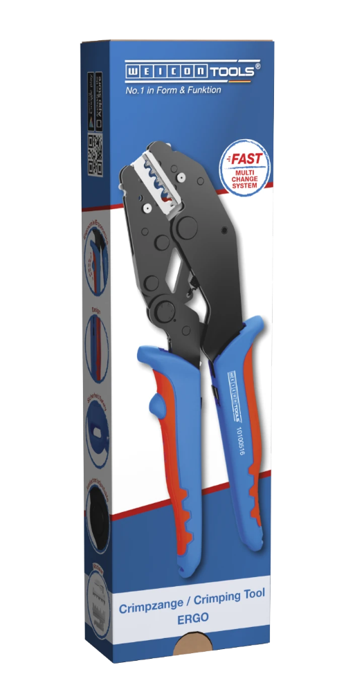 Miniatuur van Weicon krimptang ERGO 3-in-1 voor MC4 geisoleerde adereindschoen en kabelschoenen (51000600)