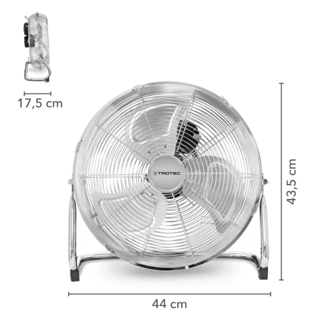 Miniatuur van Trotec vloerventilator 3-standen ø35cm 37W - chroom (TRO014318)
