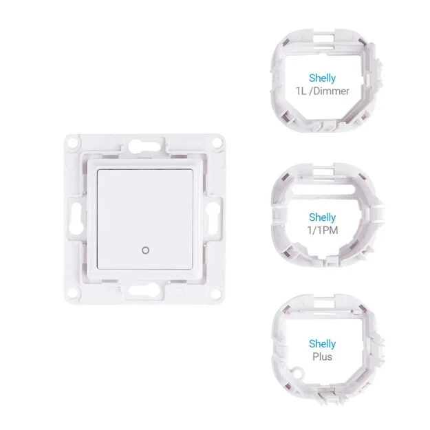 Miniatuur van Shelly Wall Switch 1 - schakelaar (pulsdrukker) 1-voudig voor Shelly actoren - wit (S-WS1W)