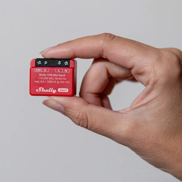 Miniatuur van Shelly inbouw schakelactor 1-voudig 8A met energiemeting (S3SW-001P8EU)