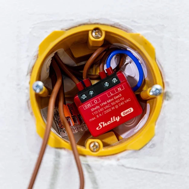 Miniatuur van Shelly inbouw schakelactor 1-voudig 8A met energiemeting (S3SW-001P8EU)