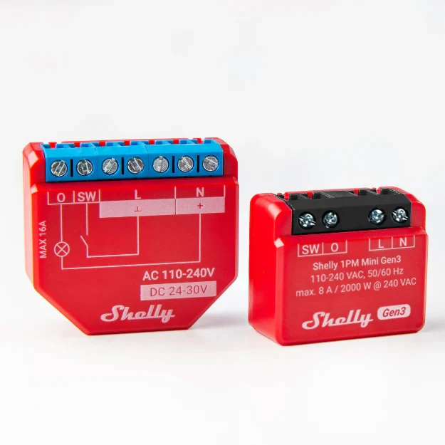 Miniatuur van Shelly inbouw schakelactor 1-voudig 8A met energiemeting (S3SW-001P8EU)