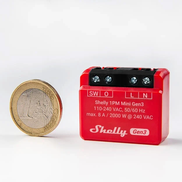 Miniatuur van Shelly inbouw schakelactor 1-voudig 8A met energiemeting (S3SW-001P8EU)