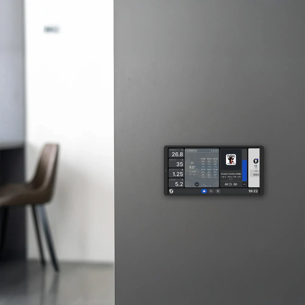 Miniatuur van Shelly Wall Display X2 + BLU H&T - bedieningspaneel 6,95inch + temperatuur- en vochtsensor - ivoor (SAWD-2A1XX10EU1S)