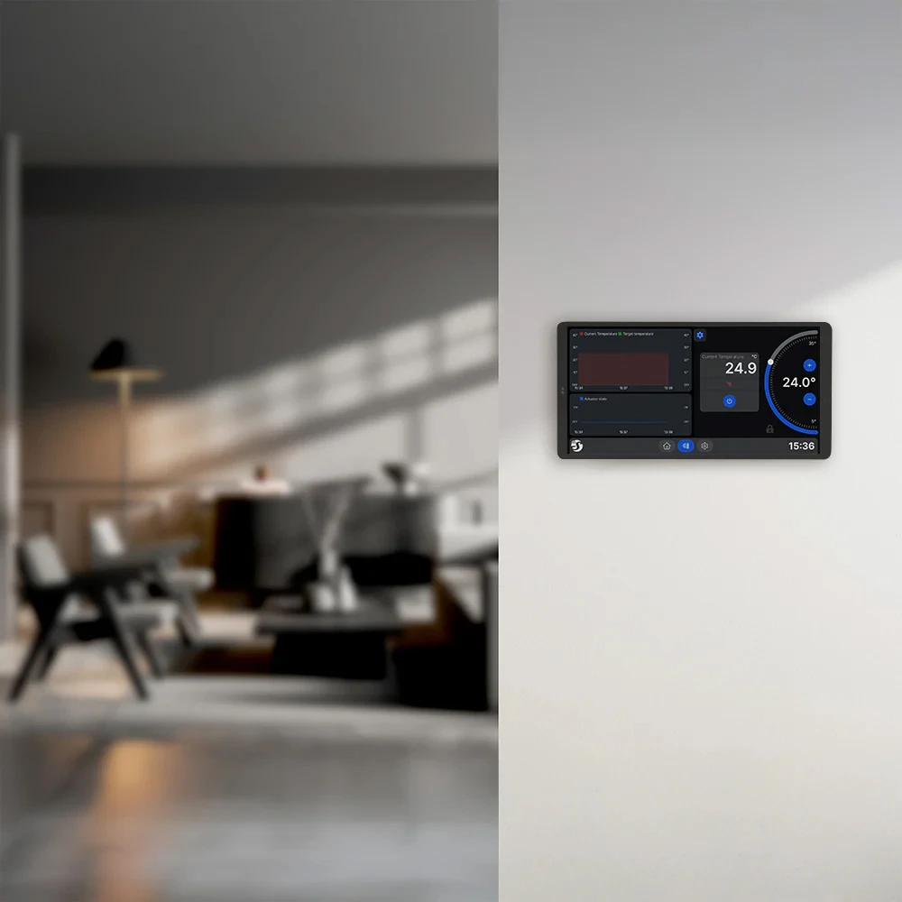 Miniatuur van Shelly Wall Display X2 + BLU H&T - bedieningspaneel 6,95inch + temperatuur- en vochtsensor - ivoor (SAWD-2A1XX10EU1S)