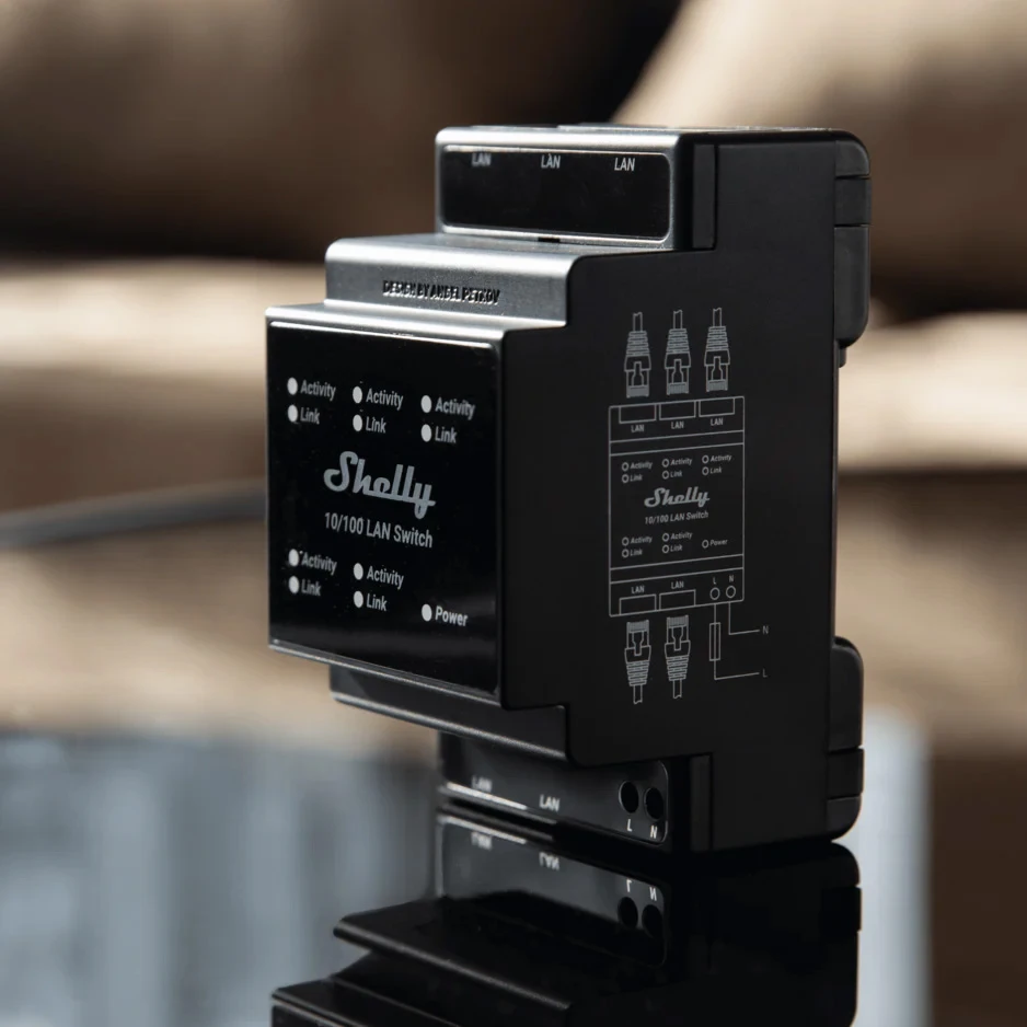 Miniatuur van Shelly LAN Switch - Netwerk switch 5 poorts 10/100 Mbit DIN-rail (SLAN)