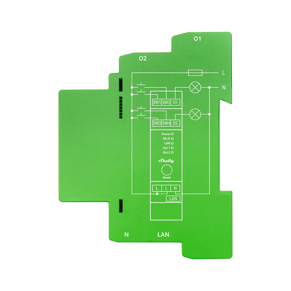 Miniatuur van Shelly Pro Dimmer 2PM - LED dimmer 2-voudig 200W DIN-rail (SPDM-002PE01EU)