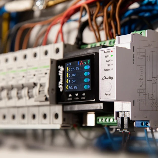 Miniatuur van Shelly Pro EM-50 - energiemeter 2-kanaals met 2x CT klem 50A DIN-rail (SPEM-002CEBEU50)