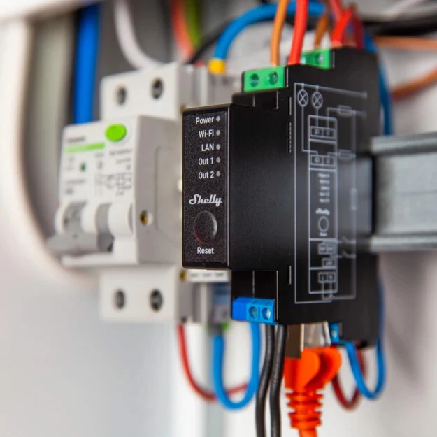 Miniatuur van Shelly Pro 2PM - schakelactor 2-voudig potentiaalvrij 16A met energiemeting DIN-rail (SPSW-202PE16EU)