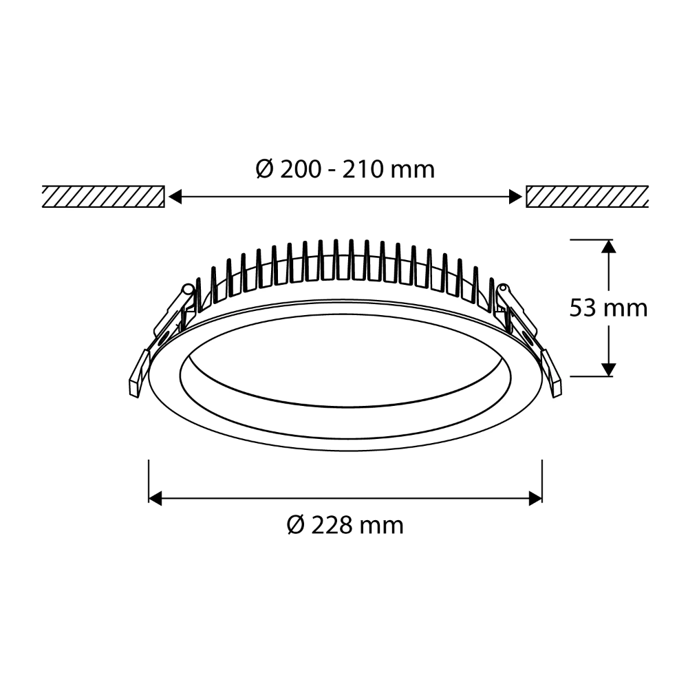 Miniatuur van Prolumia downlight 25W 3162Lm 3000K-4000K wit schakelbaar IP54 (42174141)