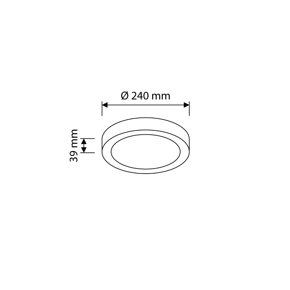 Miniatuur van Prolumia plafonniere 15W 1150Lm 2700K-3000K-4000K zwart dimbaar IP40 (40001725)