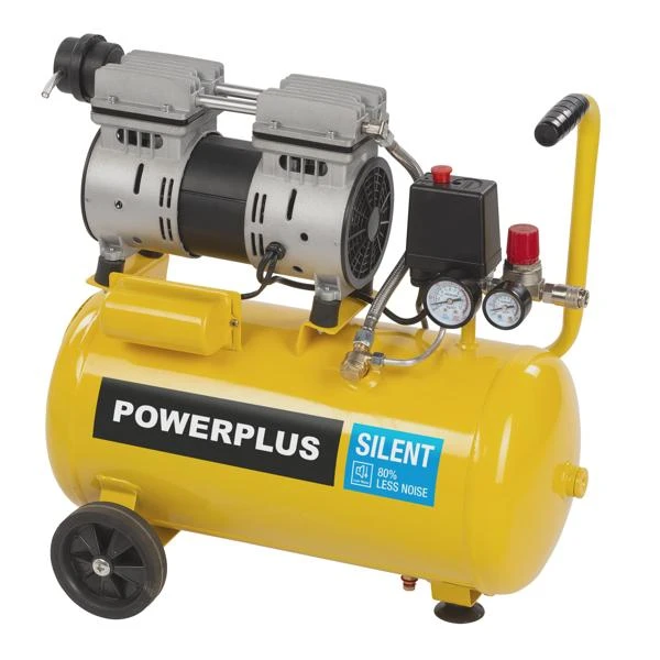 Miniatuur van PowerPlus compressor olievrij 24L 750W 120 l/min geluidsarm (POWX17260S)
