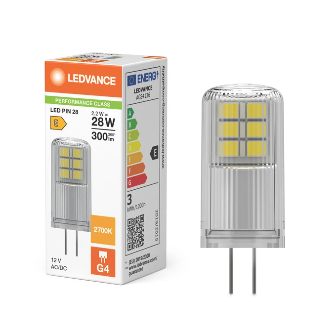 Miniatuur van Ledvance LED G4 12V 2.2W 136lm warm wit 2700K 36mm (4099854248726)