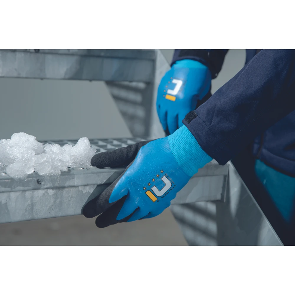 Miniatuur van Cerva Tetrax Winter waterdichte gevoerde nylon handschoen met dubbele latex coating - maat 11 per 12 stuks (108017443110)