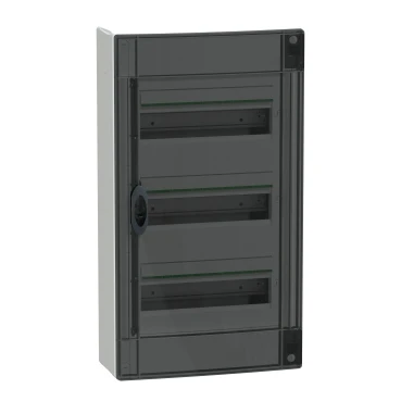 Miniatuur van Schneider Electric PrismaSeT XS lege groepenkast 3-rijen van 13 modules 90A transparante deur IP40 - wit (LVSXM313)