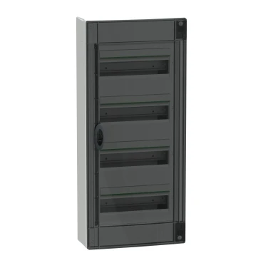 Miniatuur van Schneider Electric PrismaSeT XS lege groepenkast 4-rijen van 13 modules 90A transparante deur IP40 - wit (LVSXM413)