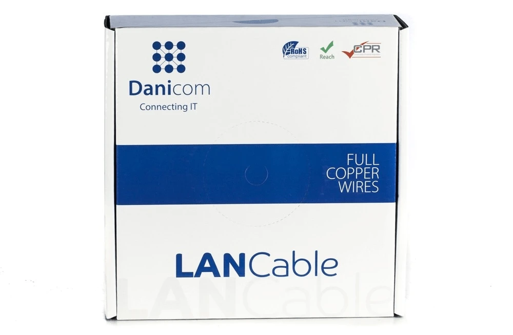 Miniatuur van Danicom CAT6 F/UTP kabel stug LSZH Dca rol van 50 meter - blauw (DC-FTP6-50S-DCA)