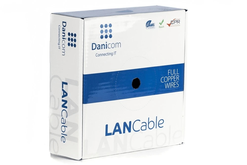 Miniatuur van Danicom CAT6 F/UTP kabel stug LSZH Dca rol van 50 meter - blauw (DC-FTP6-50S-DCA)