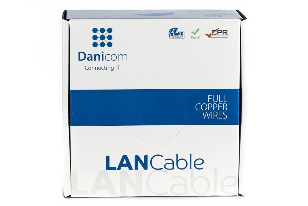 Miniatuur van Danicom CAT6 U/UTP kabel stug LSZH Dca rol van 100 meter - blauw (DC-UTP6-100S-DCA)