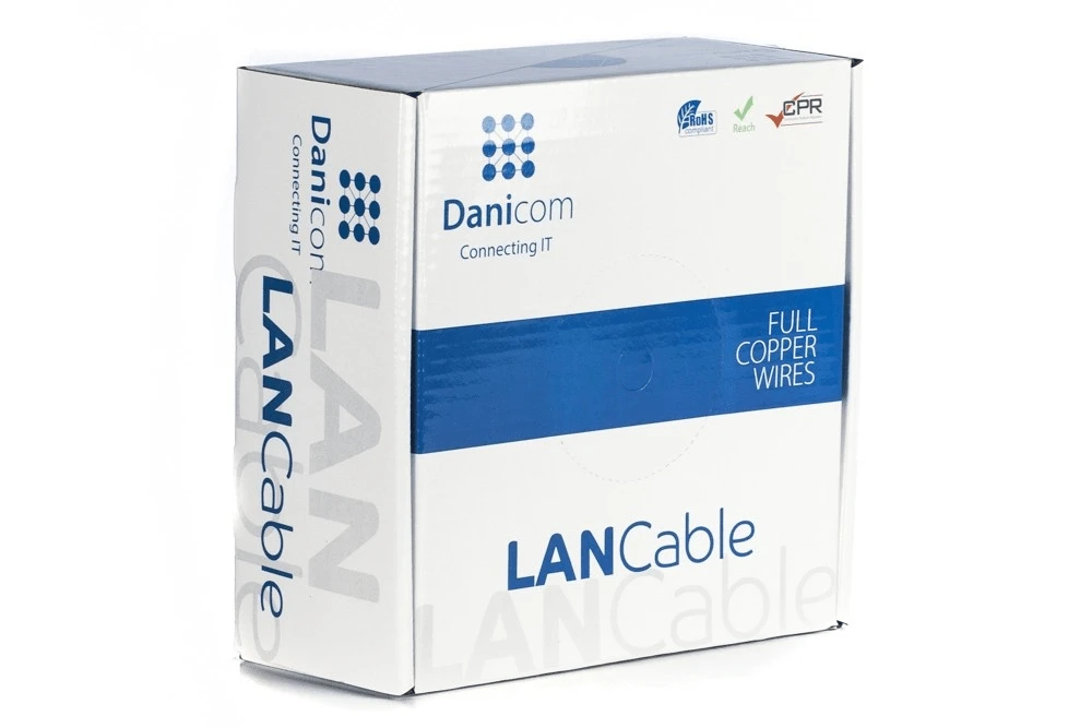 Miniatuur van Danicom CAT6 U/UTP kabel stug LSZH Dca rol van 100 meter - blauw (DC-UTP6-100S-DCA)