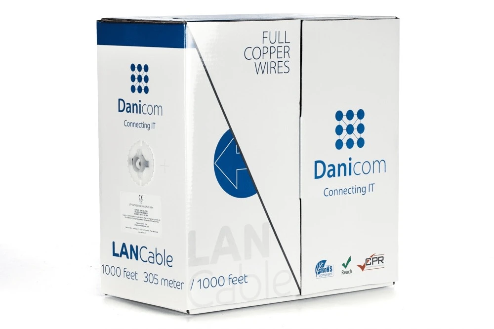 Miniatuur van Danicom CAT6 U/UTP kabel stug LSZH Dca rol van 305 meter - blauw (DC-UTP6-305S-DCA)