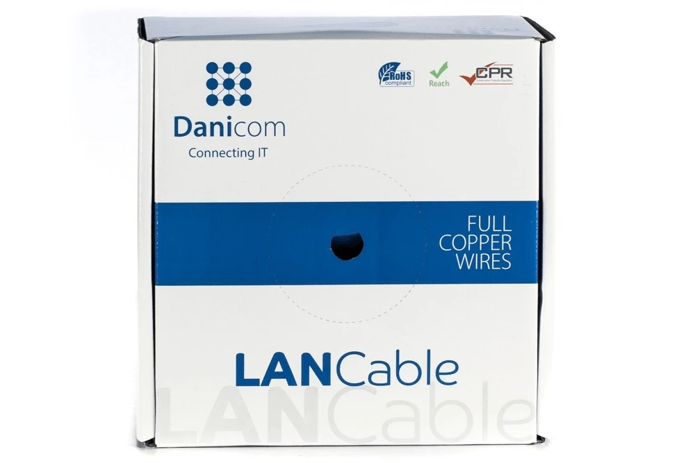 Miniatuur van Danicom CAT6A U/UTP kabel stug LSZH Dca rol van 100 meter - blauw (DC-UTP6A-100S-DCA)