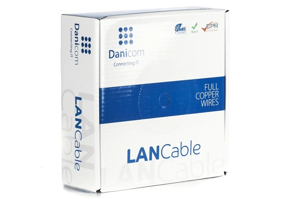 Miniatuur van Danicom CAT6a U/UTP kabel stug LSZH Dca rol van 50 meter - blauw (DC-UTP6A-50S-DCA)