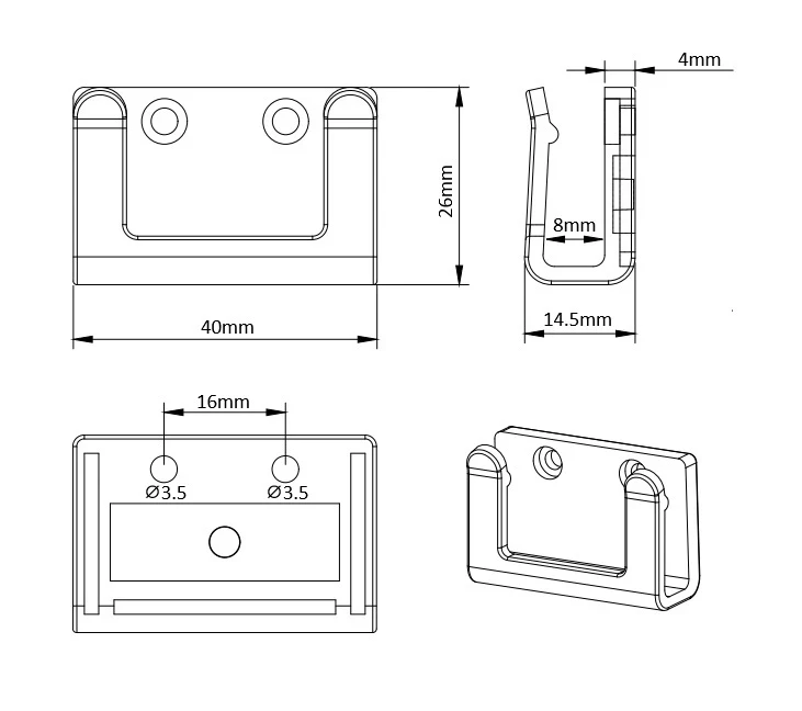 Miniatuur van Bailey montageclip met magneet voor LED Rope (146927)