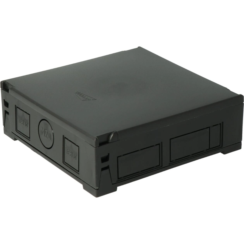 Miniatuur van ATTEMA aftakdoos met 2x 3-polige Wieland stekker IP20 - zwart (AT2530.01)