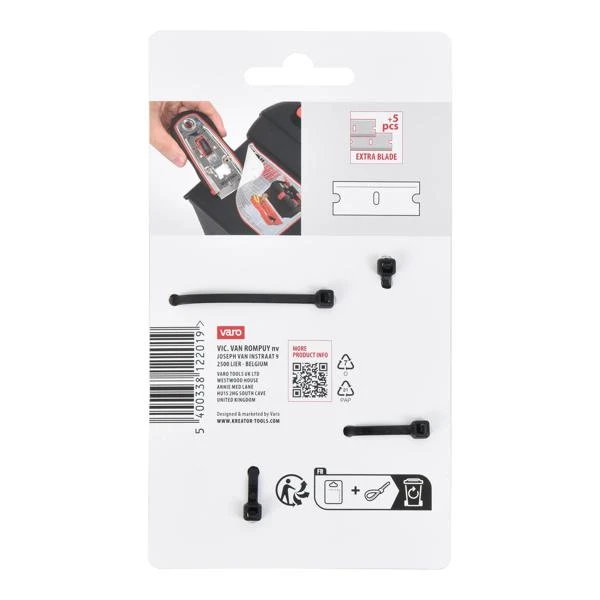 Miniatuur van Kreator schraper inschuifbaar metaal 38mm breed incl. 5 reserve messen (KRTH00501)
