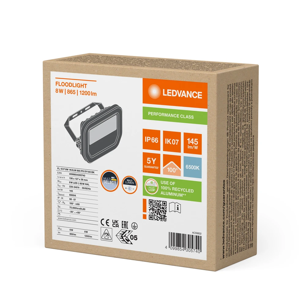 Miniatuur van Ledvance LED schijnwerper 8W 1.200lm daglicht 6500K IP65 (4099854305740)