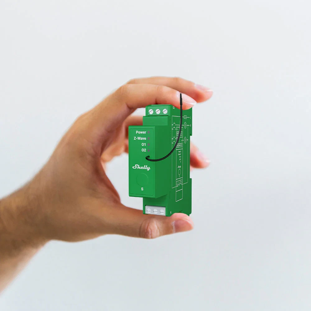 Miniatuur van Shelly Wave Pro Dimmer 2PM dimmer DIN-rail 2-kanaals met energiemeting (QPDM-0A2P01EU)