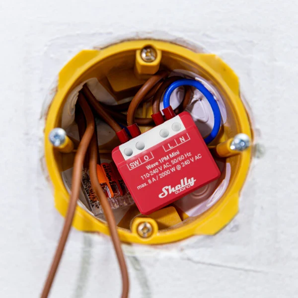 Miniatuur van Shelly Wave 1PM Mini schakelactor inbouw compact met energiemeting (QMSW-0A1P8EU)