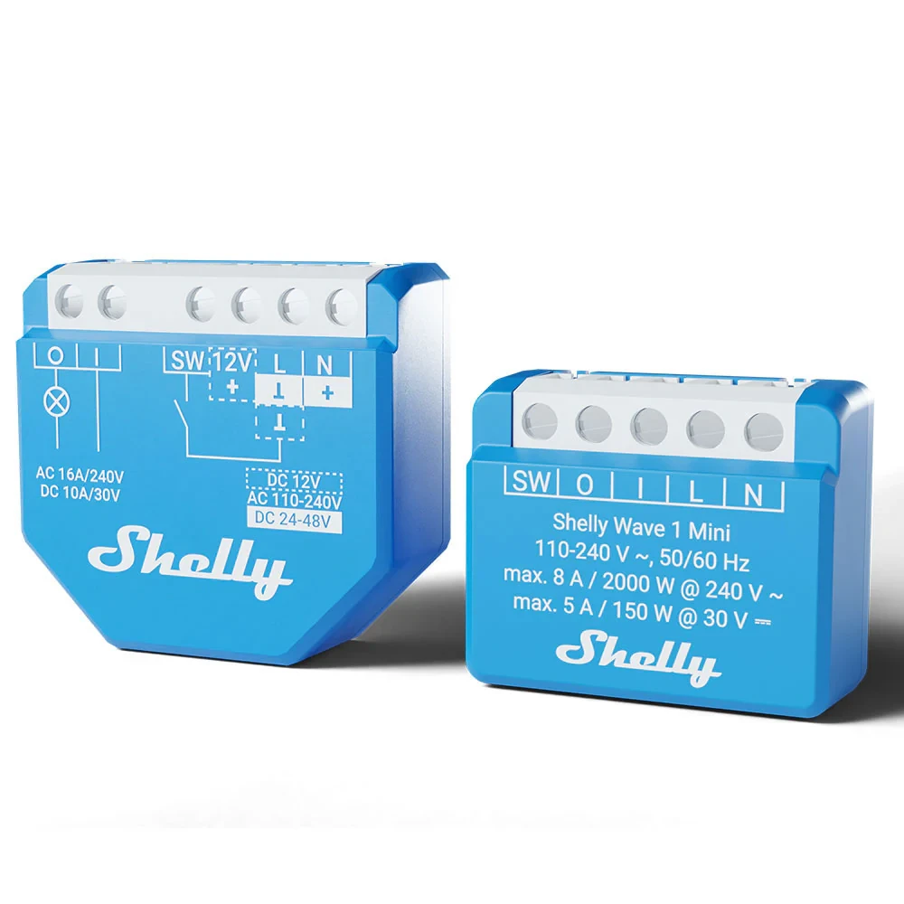 Miniatuur van Shelly Wave 1 Mini LR schakelactor inbouw compact Long Range (QTSW-0A1X8EU)