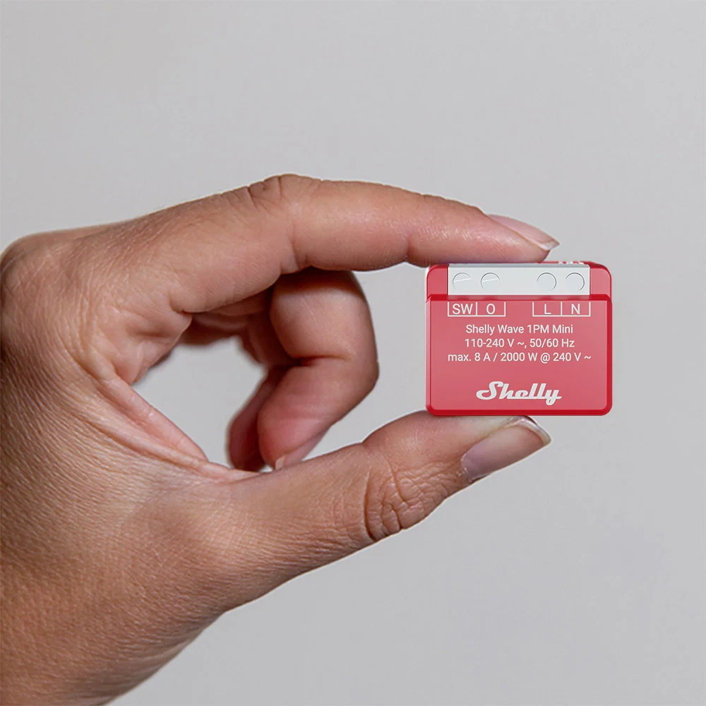 Miniatuur van Shelly Wave 1PM Mini LR schakelactor inbouw compact met meting Long Range (QTSW-0A1P8EU)