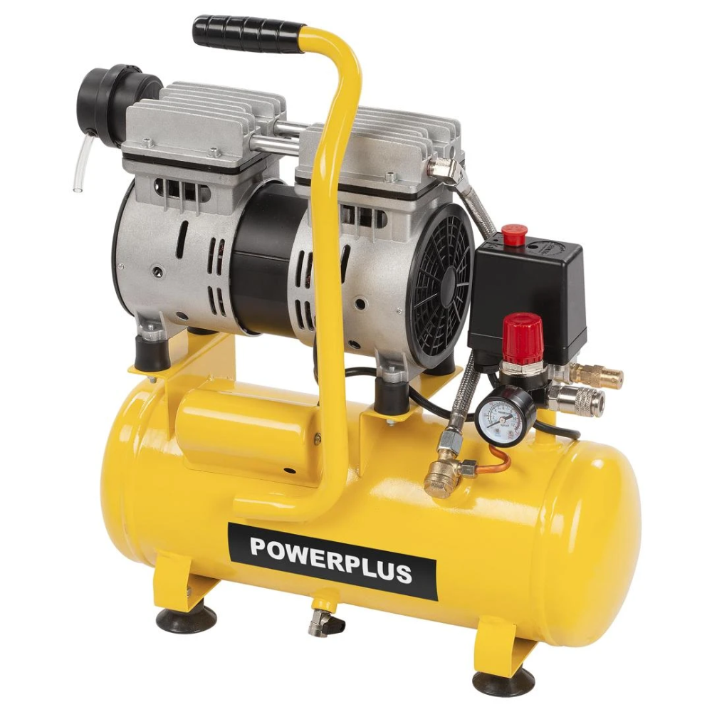 Miniatuur van PowerPlus stille compressor olievrij 6l tank 230V 550W 8bar 
105 l/min (POWX17230S)