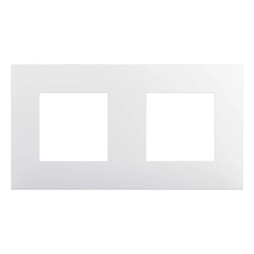 Miniatuur van Legrand afdekplaat stopcontact 2-voudig 71mm centerafstand horizontaal - Valena Next Wit Opaal (741102L)