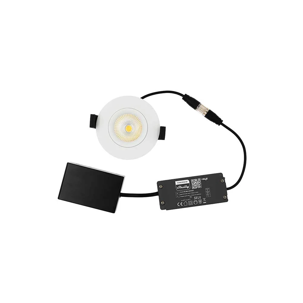 Miniatuur van Shelly LED downlight 8W 600lm 2200K-6000K IP44 dimbaar Ø90mm - wit (SLSH-DS8-B)