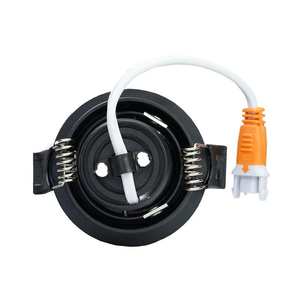 Miniatuur van EMhub waterdichte inbouwspot klein zwart 4W 280lm 2700K IP44 zaagmaat Ø53mm - Ø61mm (4081019)