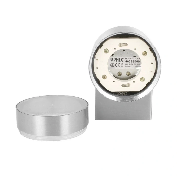 Miniatuur van Yphix LED wandlamp Fides Down GX53 9W IP54 RVS (50228060)