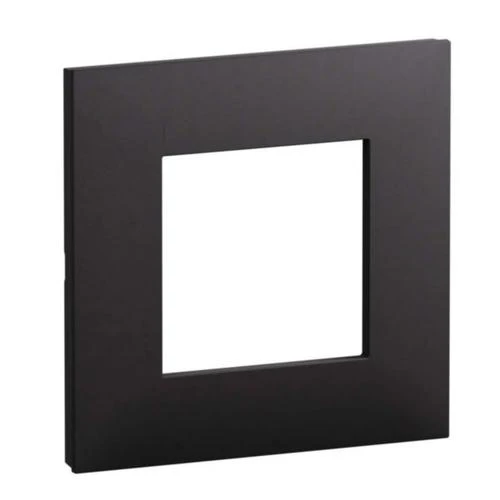 Miniatuur van Legrand afdekplaat stopcontact 1-voudig 83x83mm - Valena Next Zwart Gefumeerd (741151L)